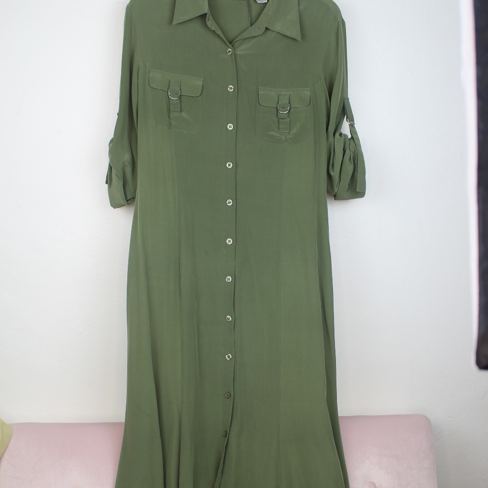 Olive Green Dress (Size 8)